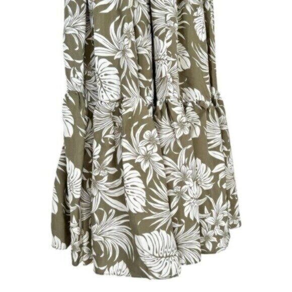 NWT La Ligne Pyper Green White Silk Smocked Meghan Markle Maxi Dress Size S - Picture 6 of 12